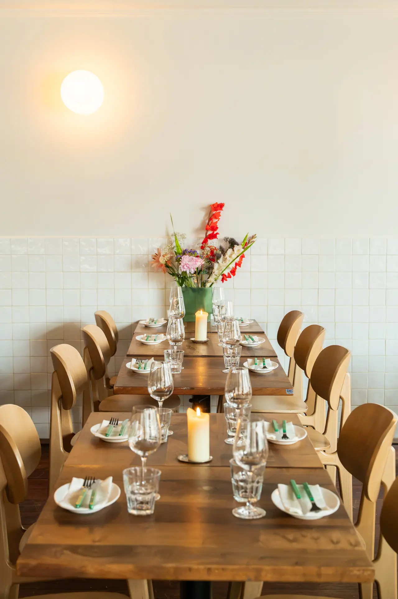 Long table with candles